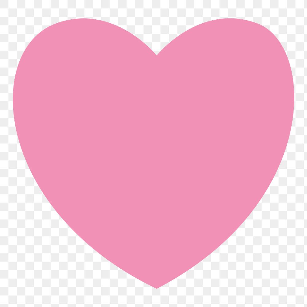 Cute heart png sticker, pastel illustration, transparent background
