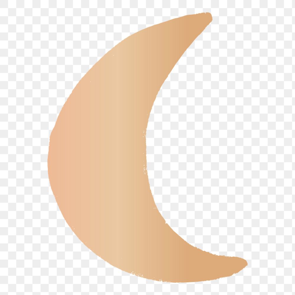 Moon doodle png sticker, transparent background