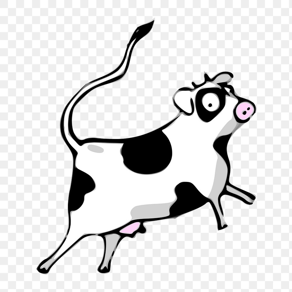 Cow png sticker illustration, transparent background. Free public domain CC0 image.