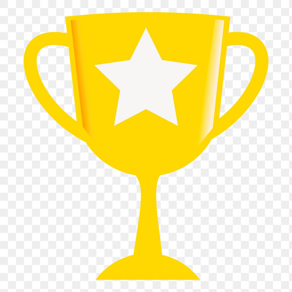 Trophy png illustration, transparent background. Free public domain CC0 image.