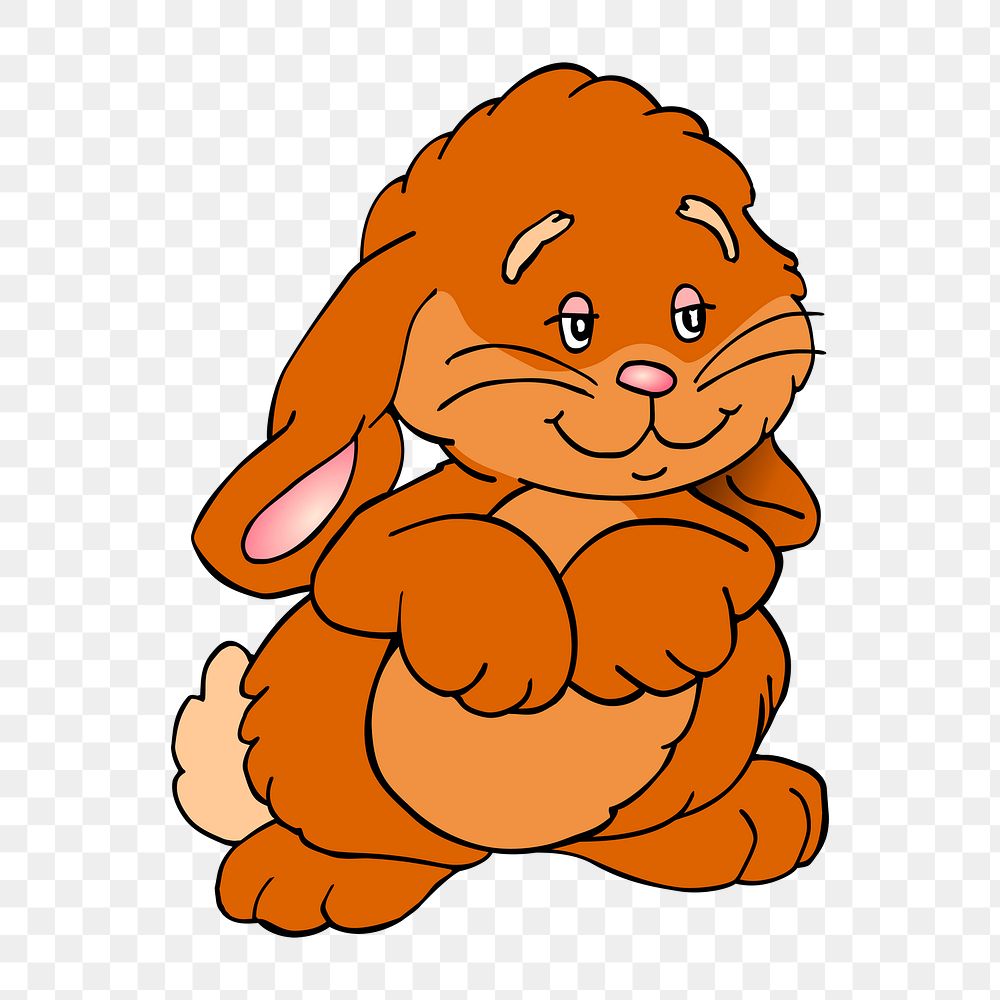 Rabbit png illustration, transparent background. Free public domain CC0 image.