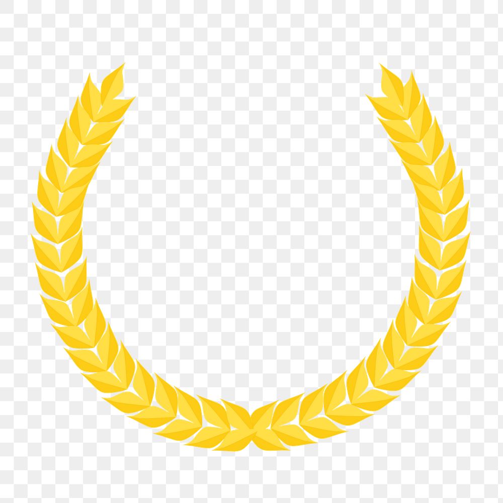 Laurel wreath png illustration, transparent background. Free public domain CC0 image.