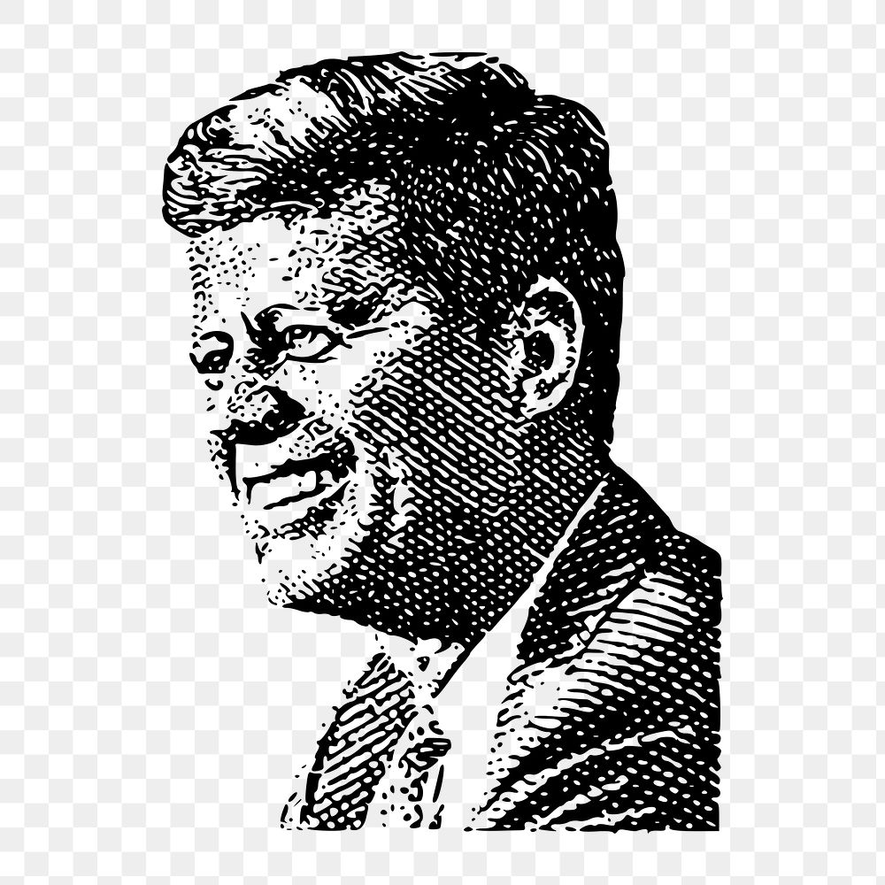 John F. Kennedy portrait png illustration, transparent background. Free public domain CC0 image. BANGKOK, THAILAND, 30 JUNE…