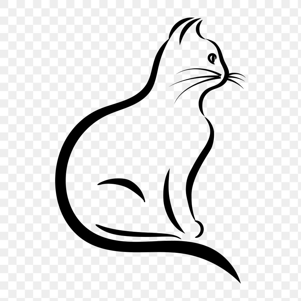 Cat png illustration, transparent background. Free public domain CC0 image.