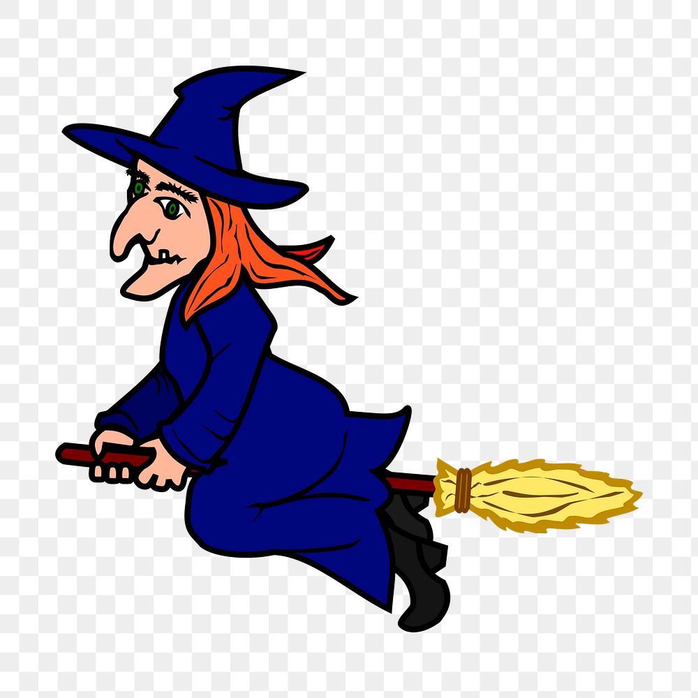 Witch png illustration, transparent background. Free public domain CC0 image.