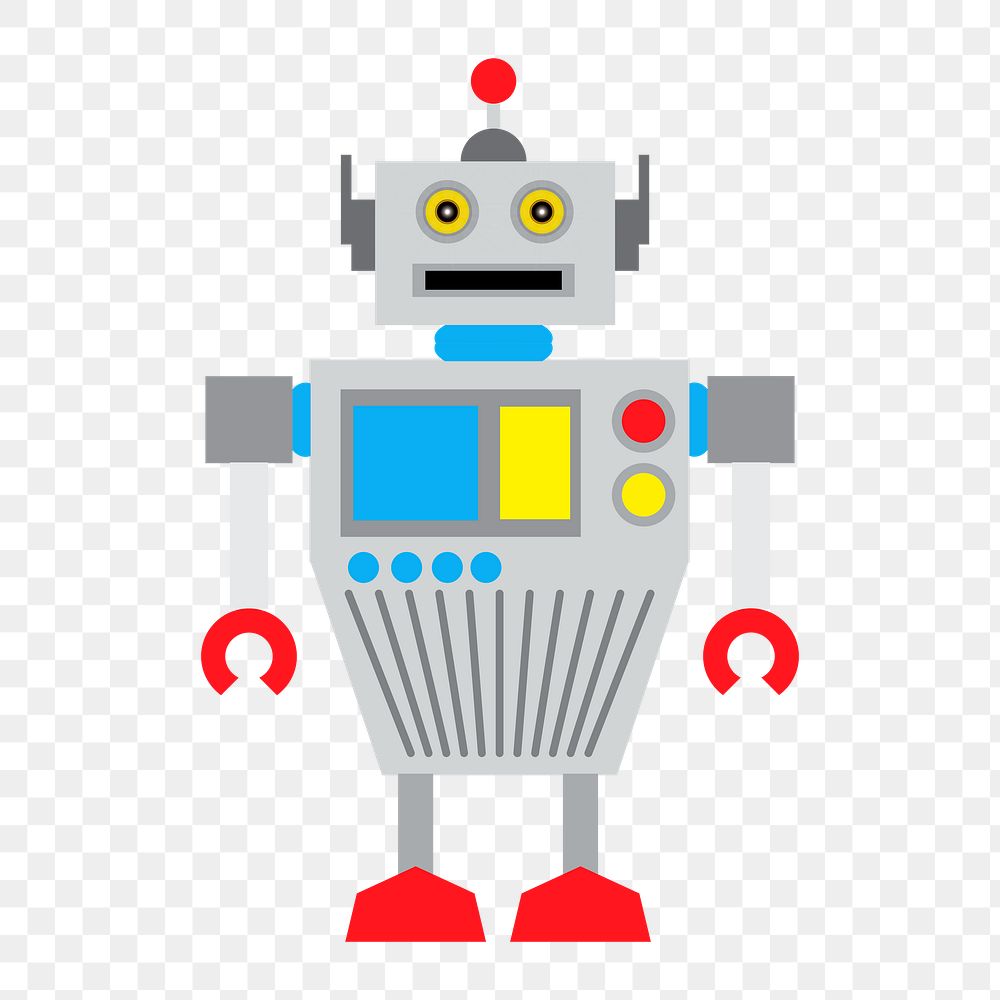 Robot png illustration, transparent background. Free public domain CC0 image.