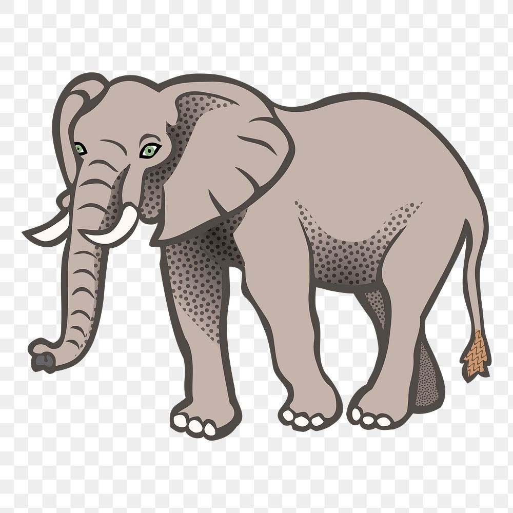 Elephant png illustration, transparent background. Free public domain CC0 image.