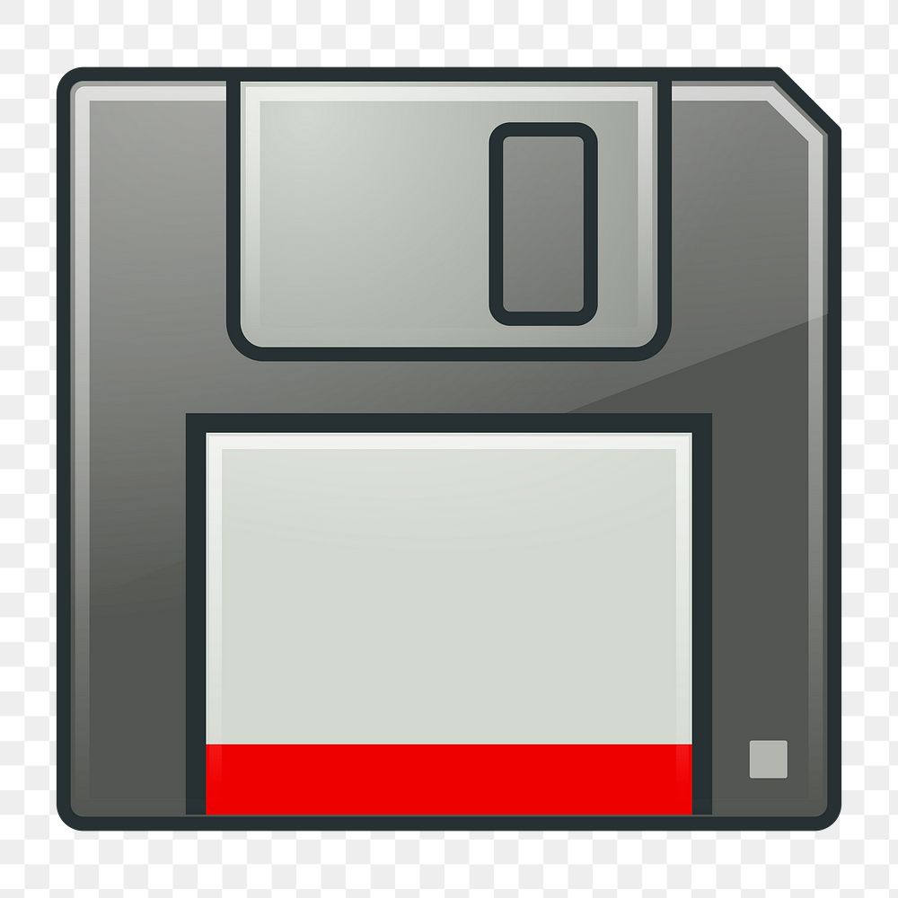 Save icon png illustration, transparent background. Free public domain CC0 image.