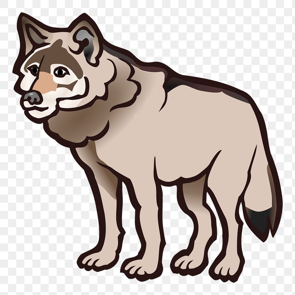 Wolf png illustration, transparent background. Free public domain CC0 image.