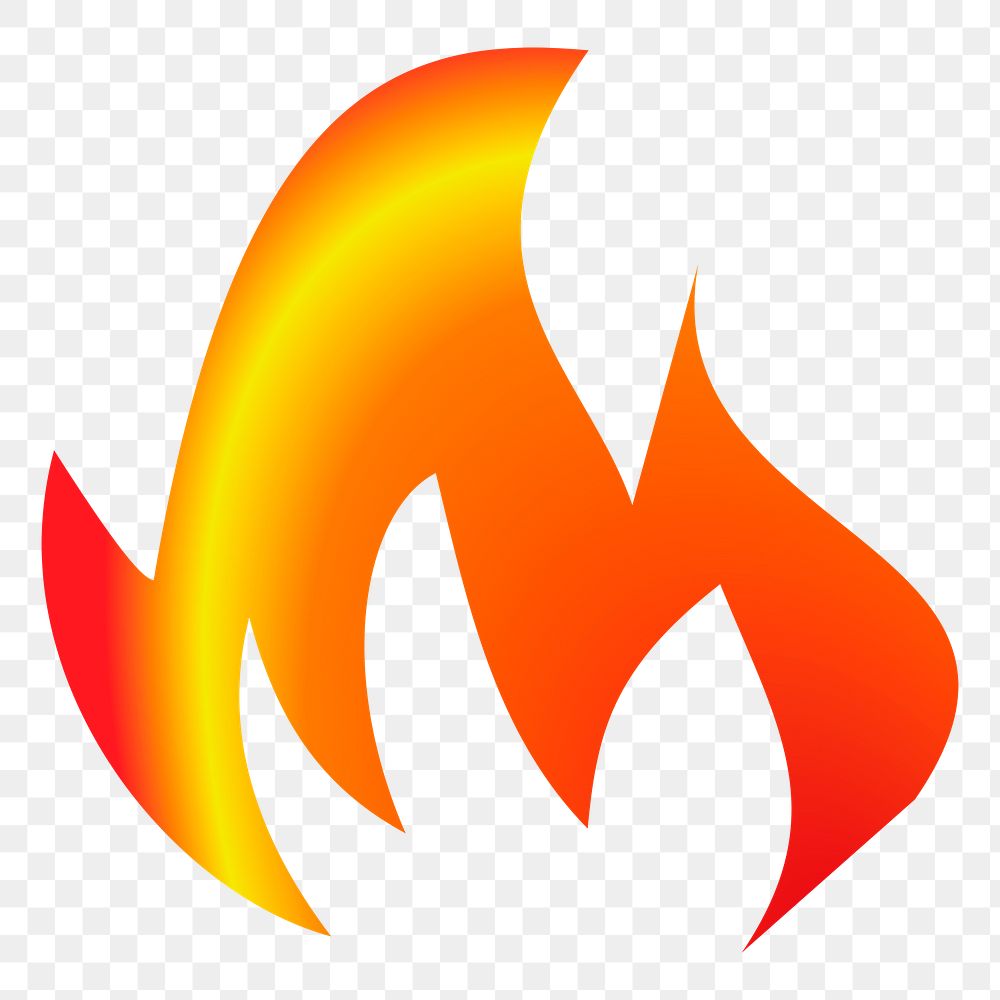 Flame png illustration, transparent background. Free public domain CC0 image.