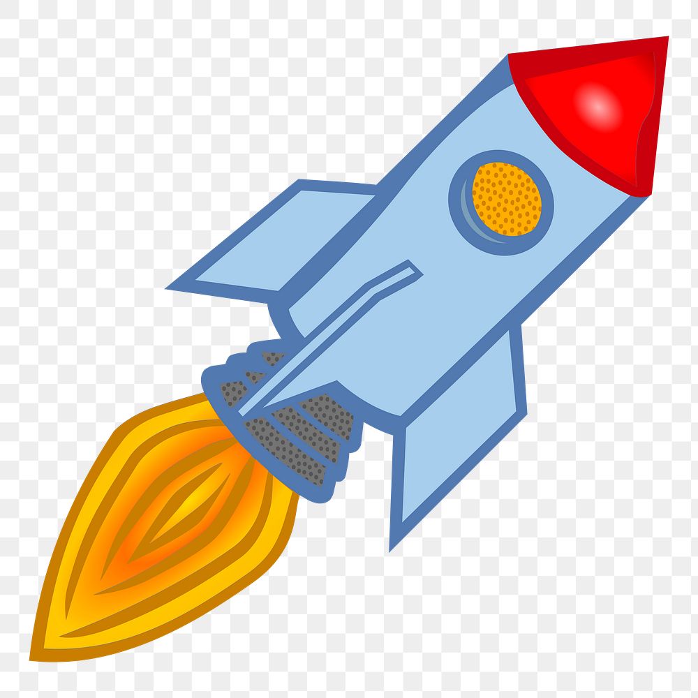 Rocket png illustration, transparent background. Free public domain CC0 image.