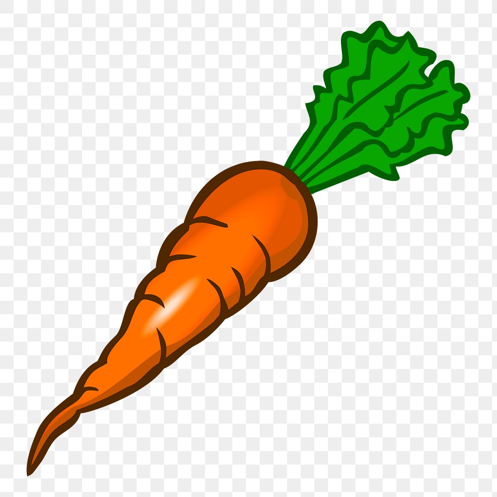 Carrot png illustration, transparent background. Free public domain CC0 image.