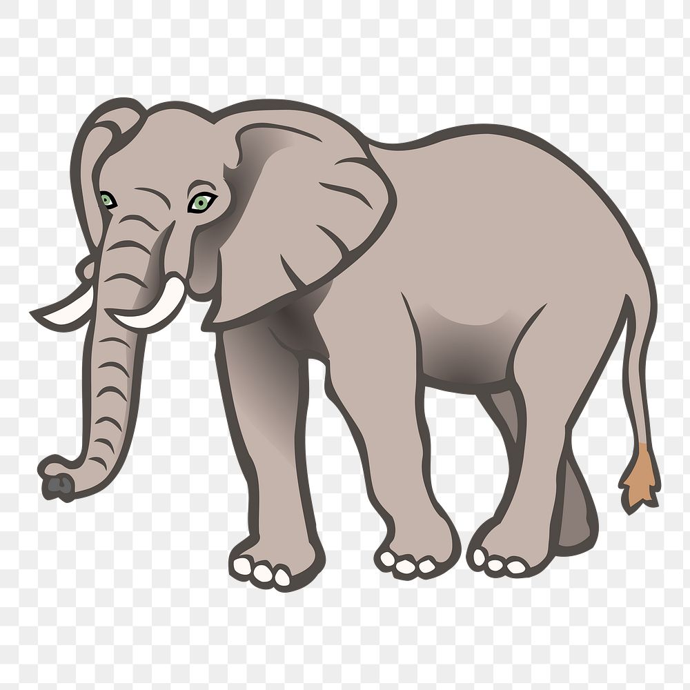 Elephant png illustration, transparent background. Free public domain CC0 image.