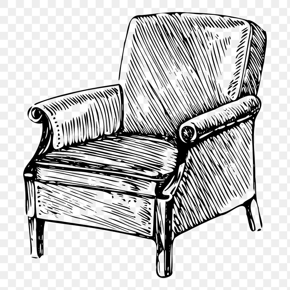 Couch png illustration, transparent background. Free public domain CC0 image.