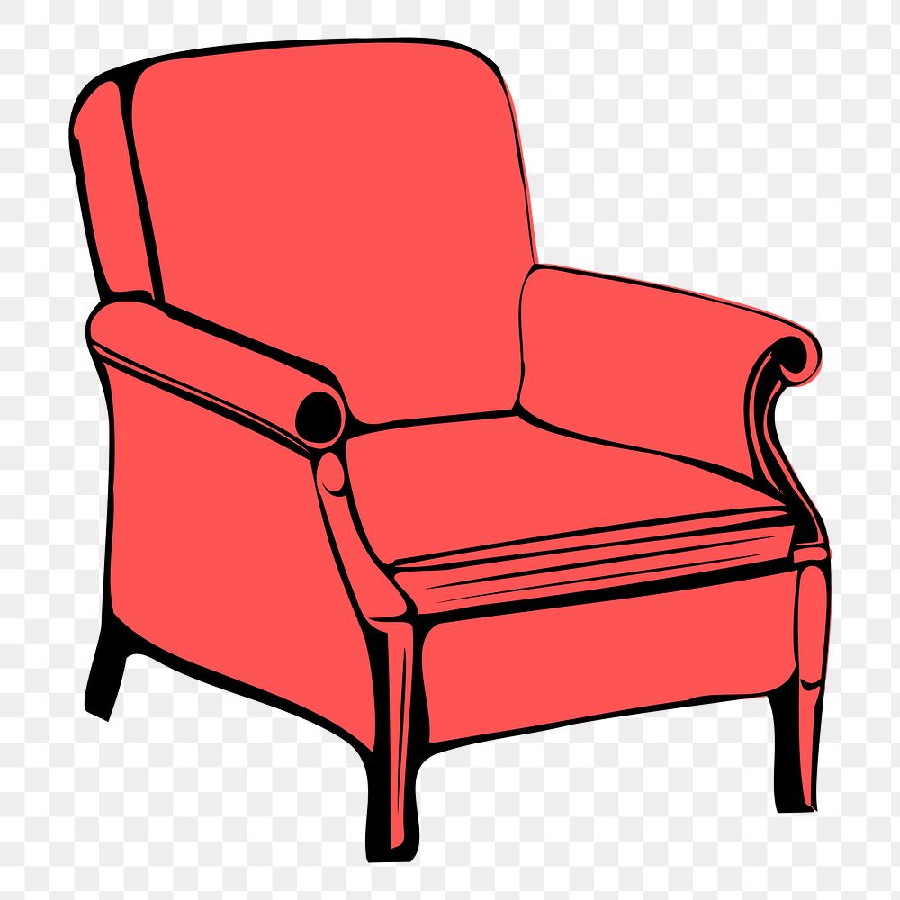 Couch png illustration, transparent background. Free public domain CC0 image.