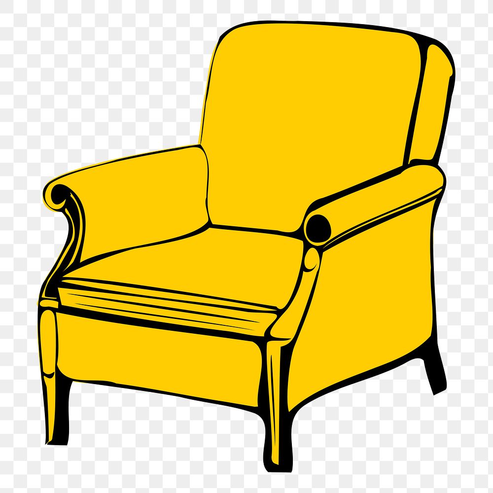 Couch png illustration, transparent background. Free public domain CC0 image.