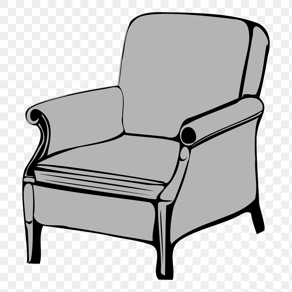 Couch png illustration, transparent background. Free public domain CC0 image.