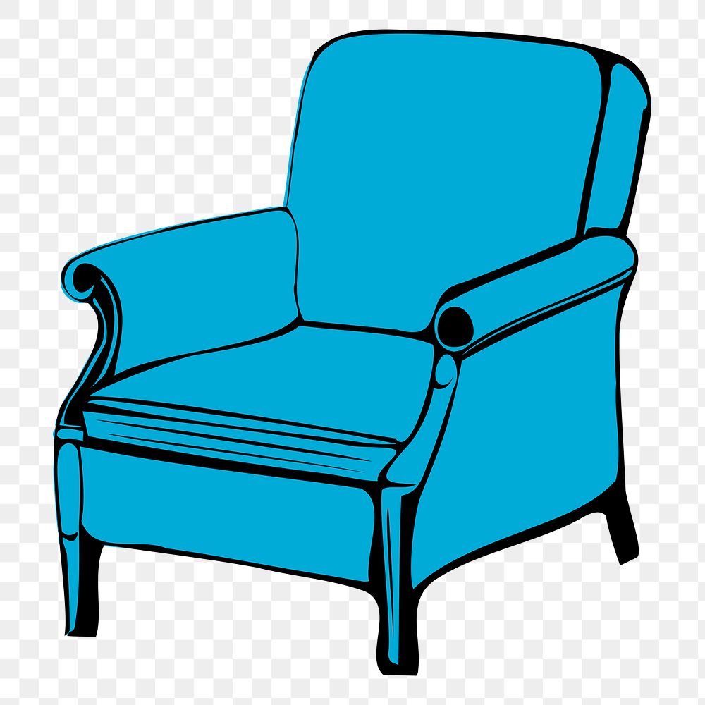 Couch png illustration, transparent background. Free public domain CC0 image.