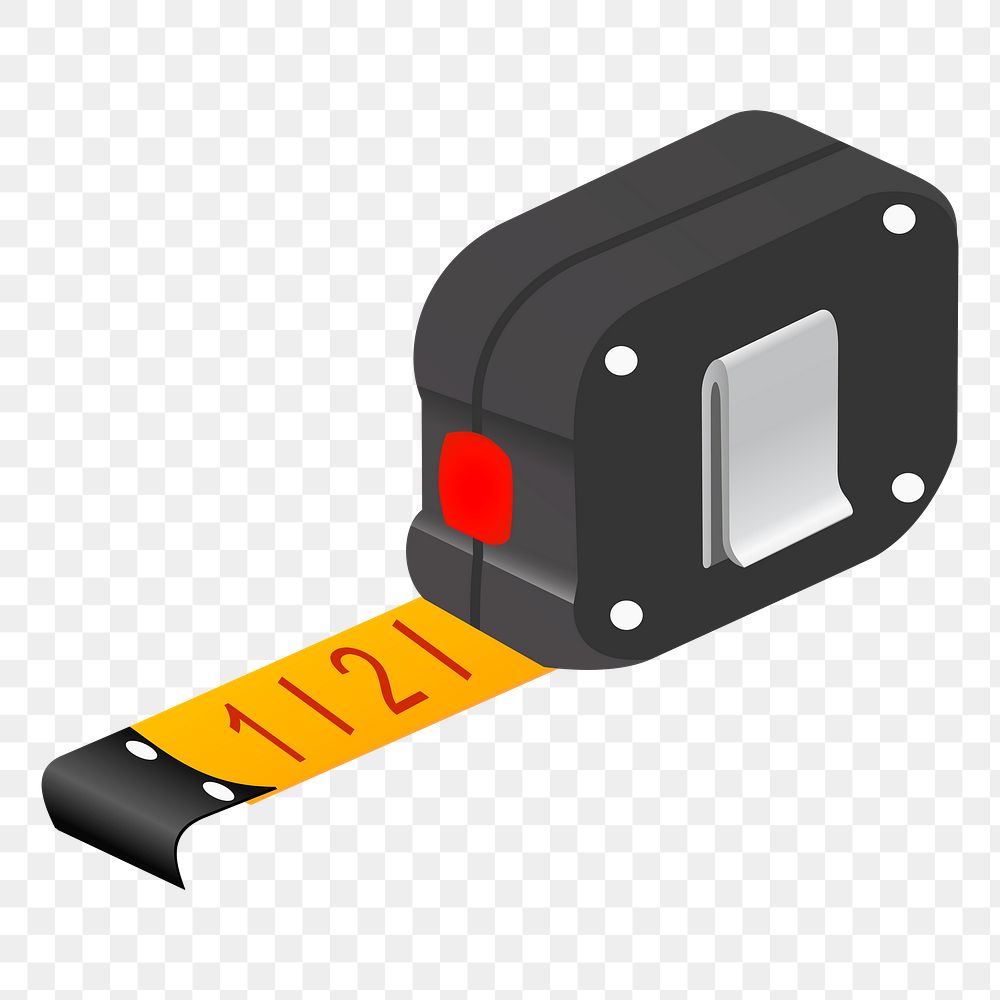 Measuring tape png illustration, transparent background. Free public domain CC0 image.