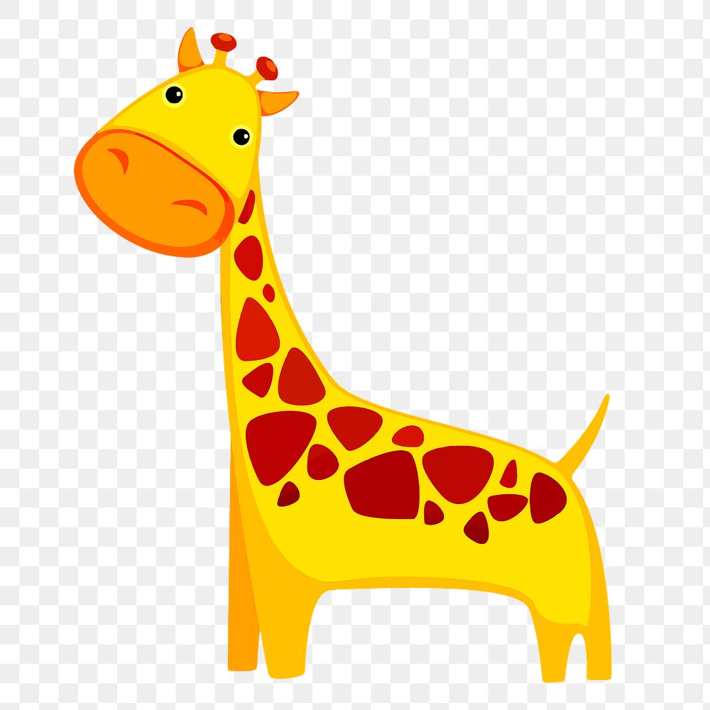 Giraffe png illustration, transparent background. Free public domain CC0 image.