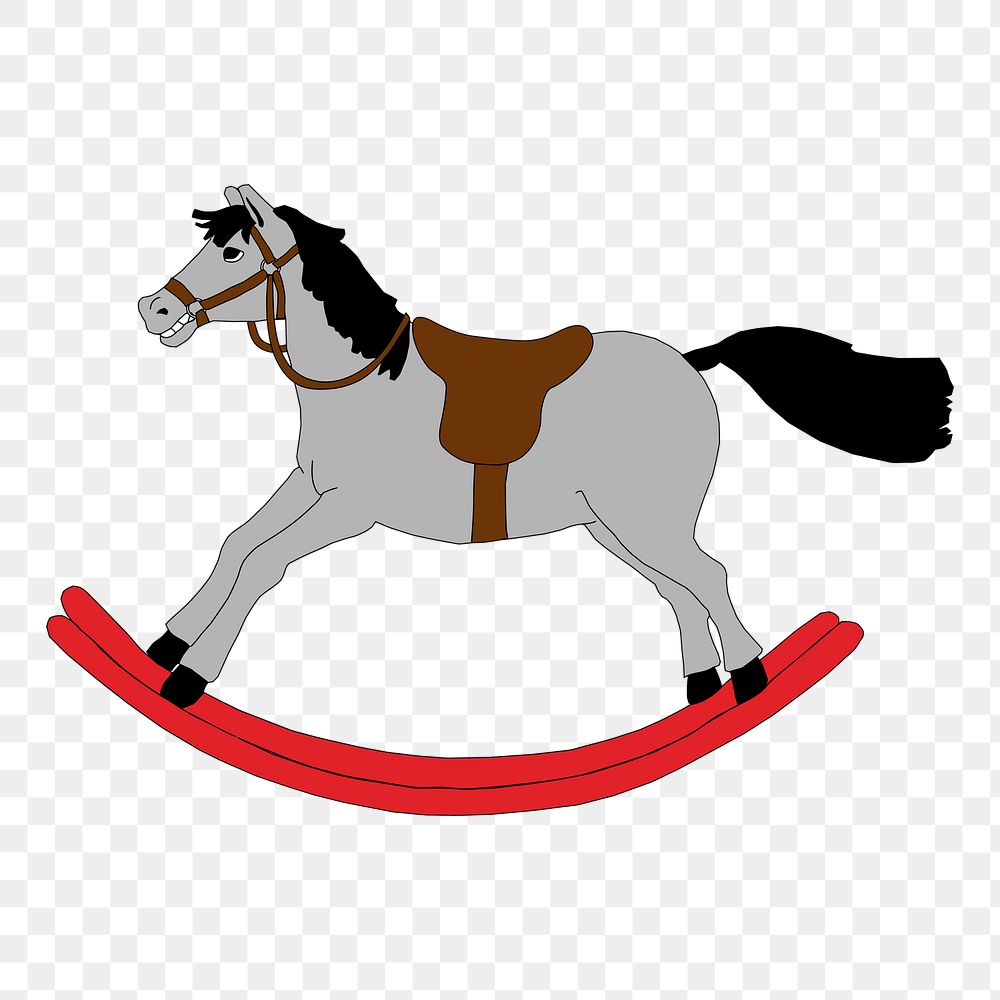 Rocking horse png illustration, transparent background. Free public domain CC0 image.