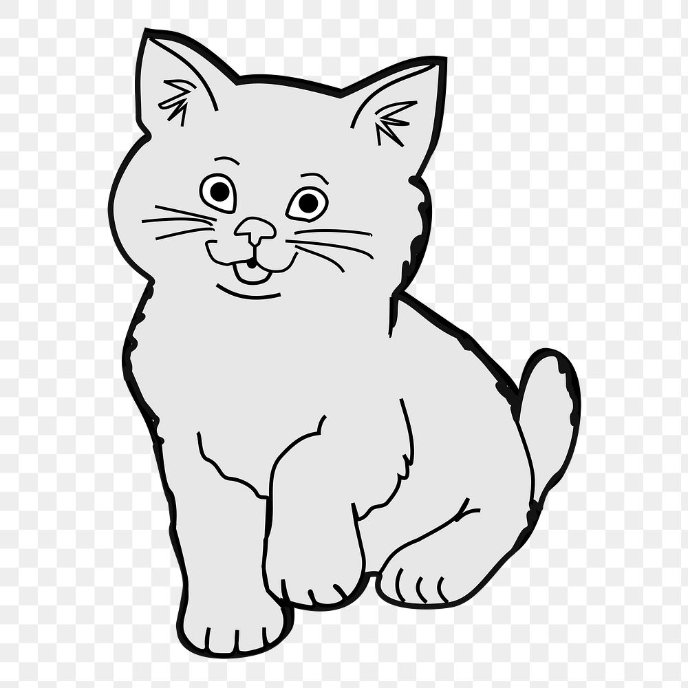 Cat png illustration, transparent background. Free public domain CC0 image.