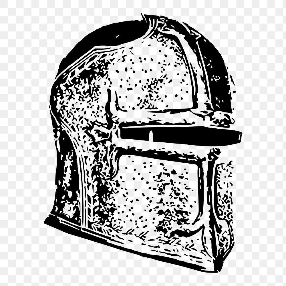 Knight's helmet png  illustration, transparent background. Free public domain CC0 image.