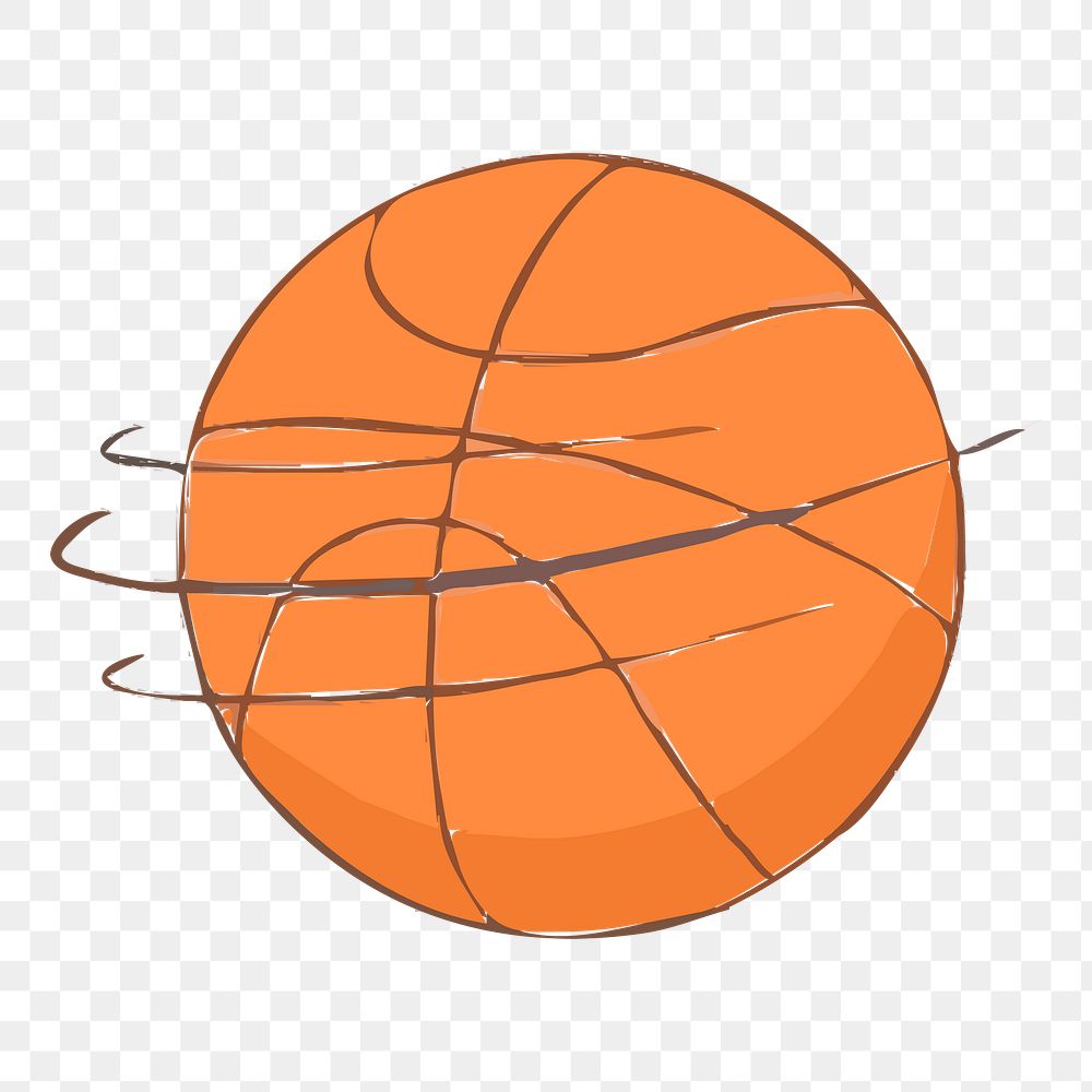 Basketball png illustration, transparent background. Free public domain CC0 image.