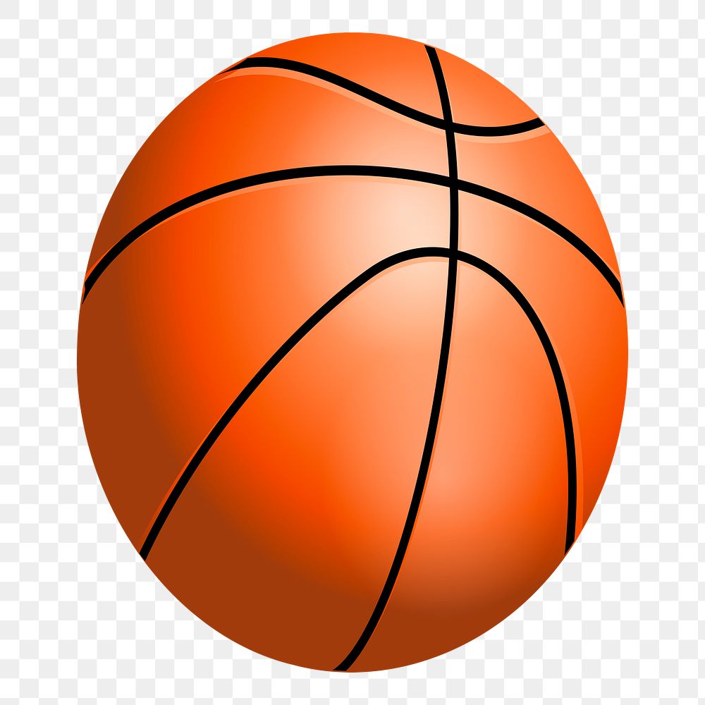 Basket ball png illustration, transparent background. Free public domain CC0 image.