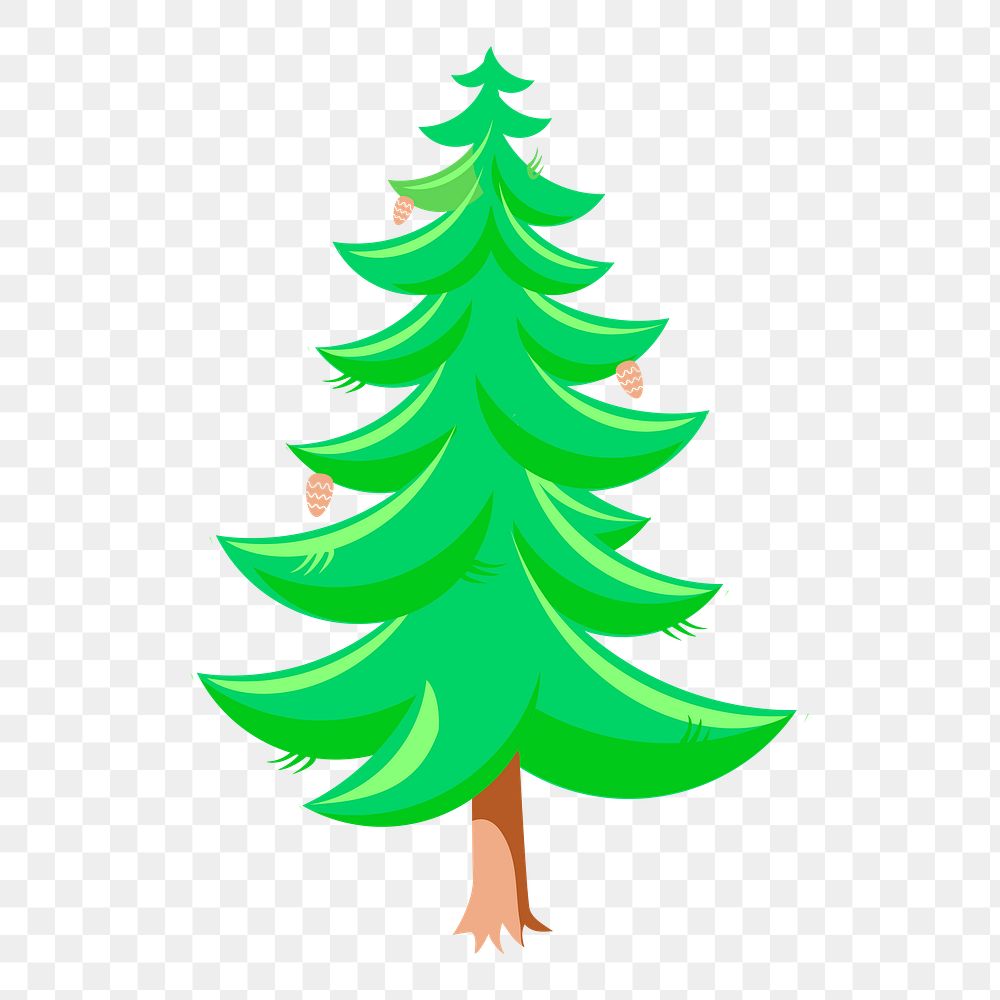 Christmas tree png illustration, transparent background. Free public domain CC0 image.