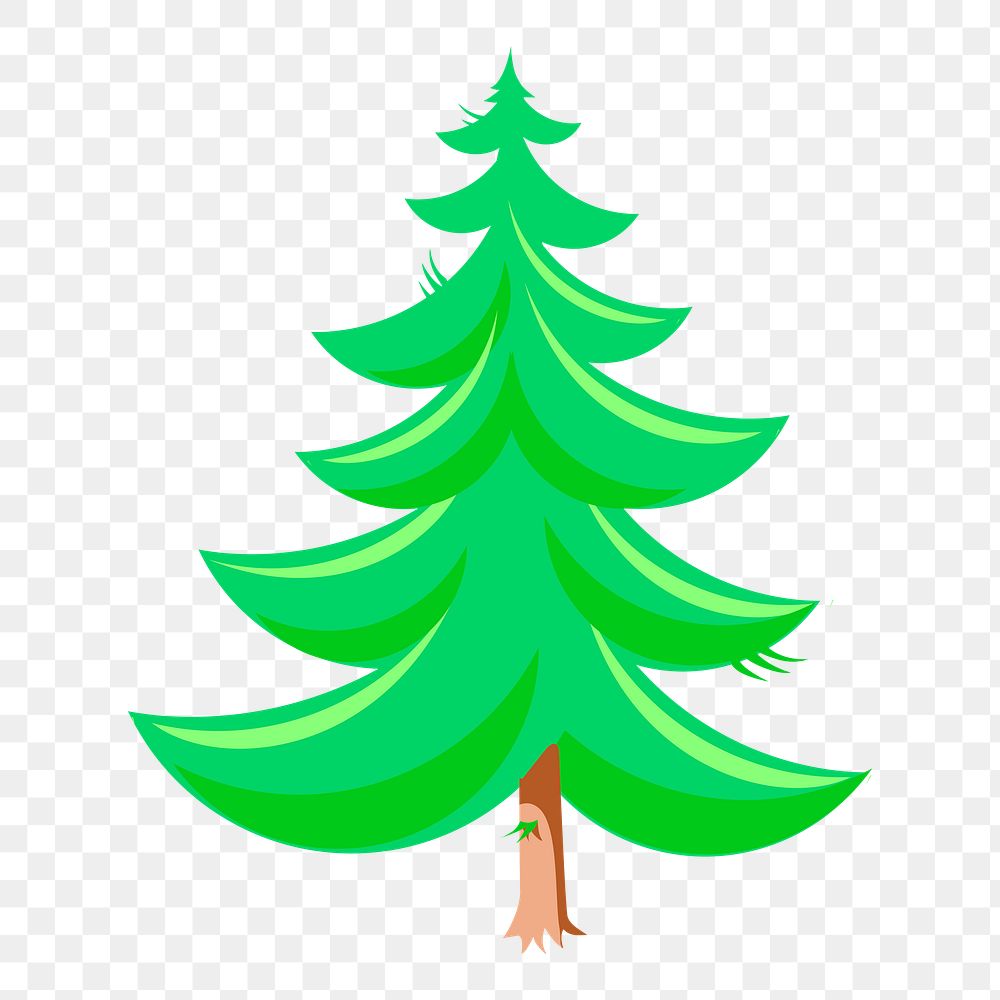 Christmas tree png illustration, transparent background. Free public domain CC0 image.