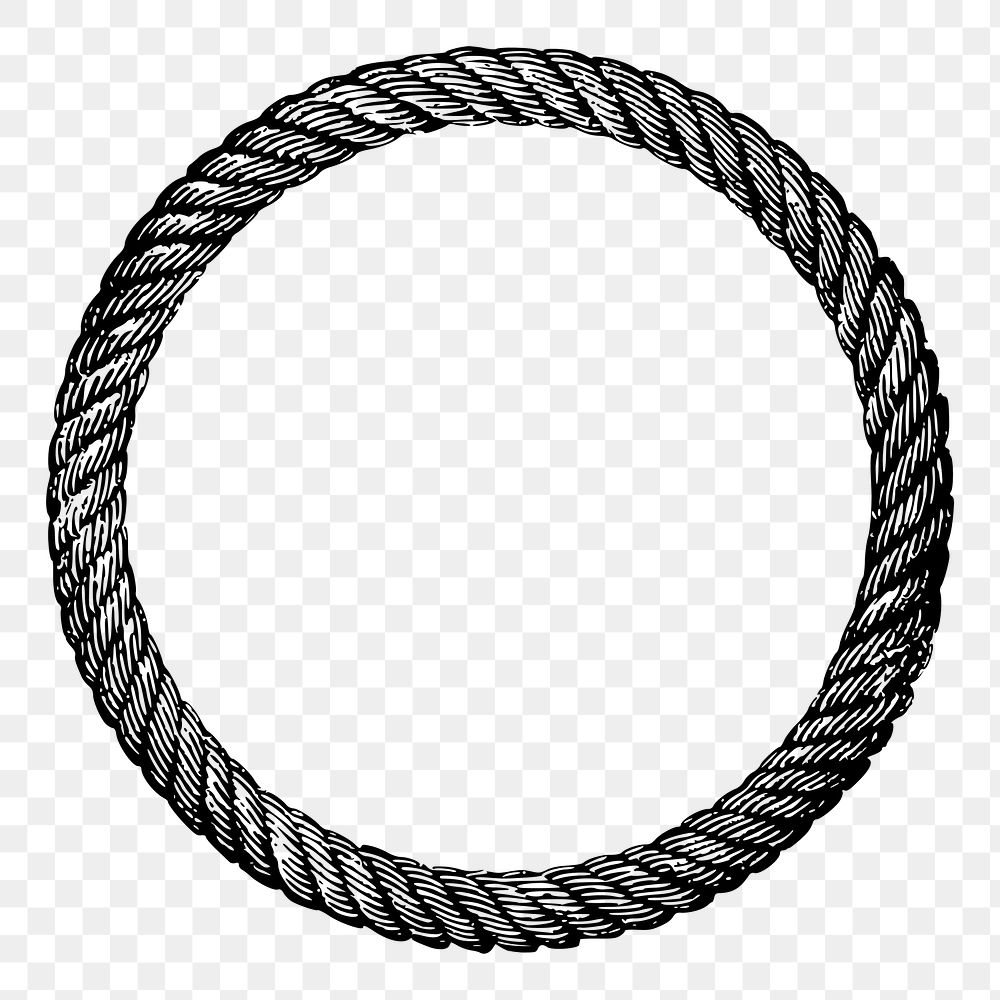 Circle rope png illustration, transparent background. Free public domain CC0 image.