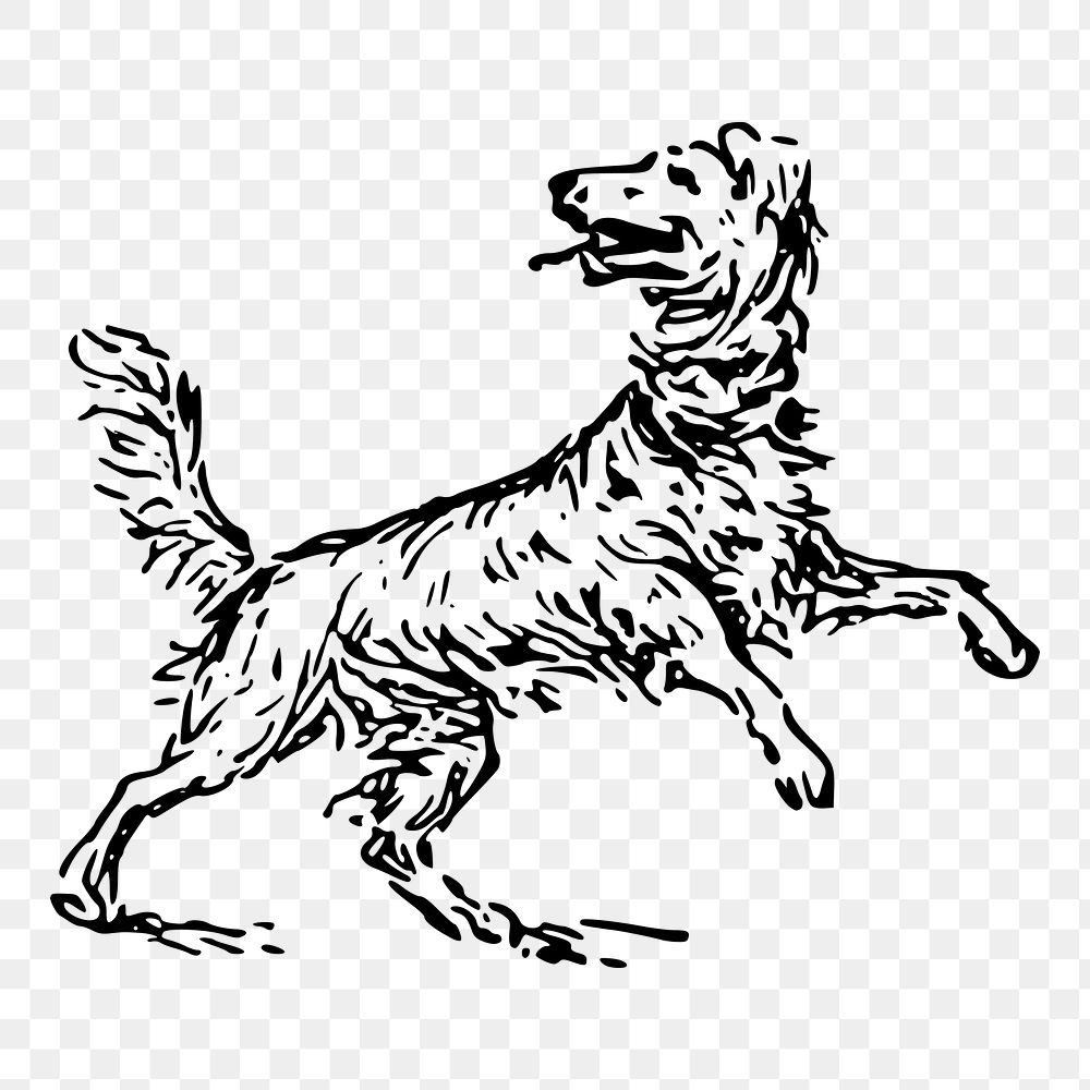 Dog png illustration, transparent background. Free public domain CC0 image.