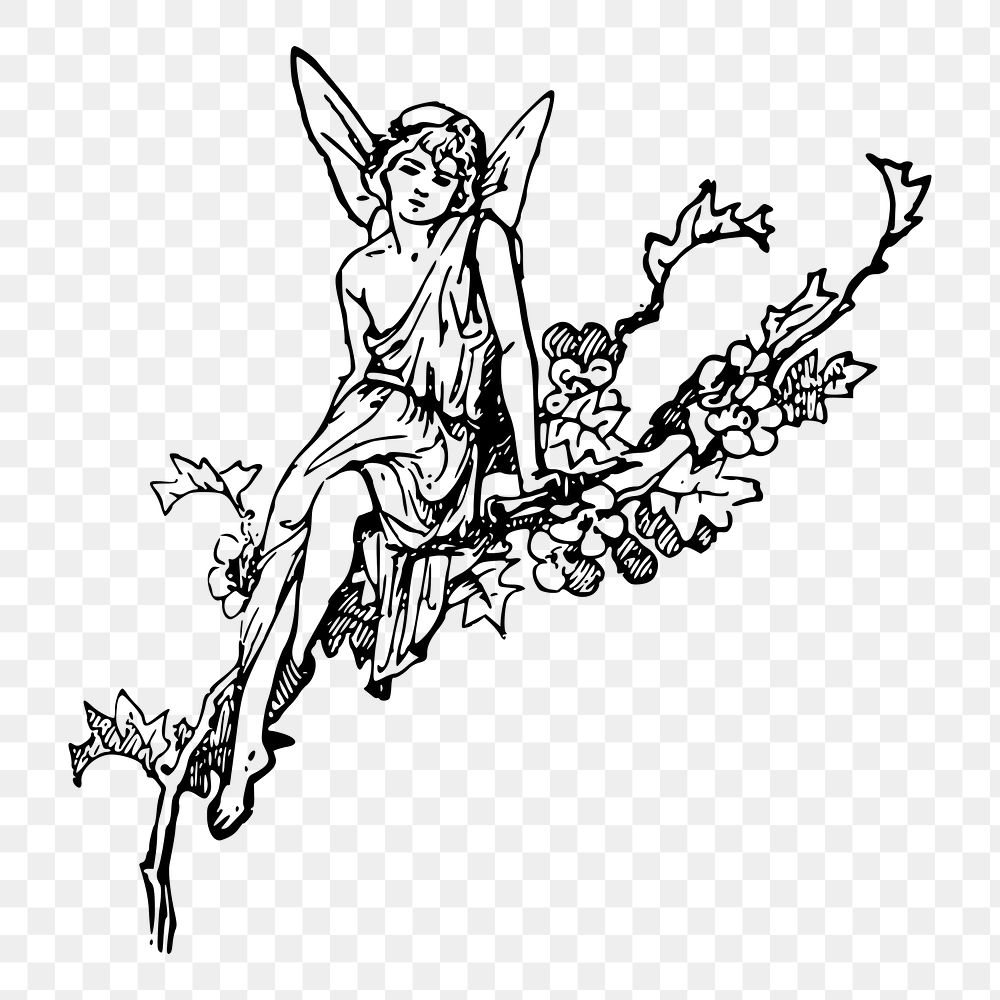 Fairy png  illustration, transparent background. Free public domain CC0 image.