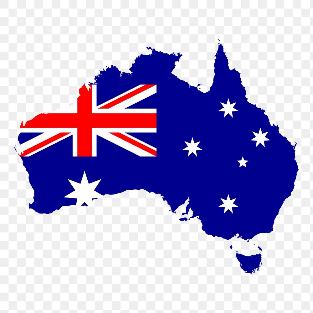 Australia png illustration, transparent background. Free public domain CC0 image.