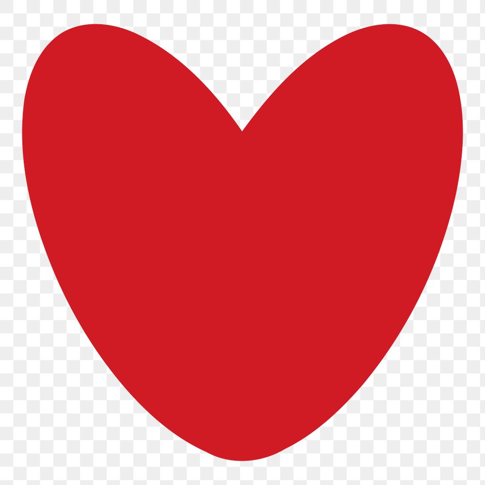 Heart png illustration, transparent background. Free public domain CC0 image.