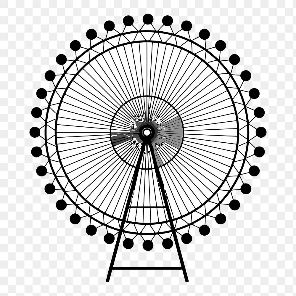 Ferris wheel png illustration, transparent background. Free public domain CC0 image.