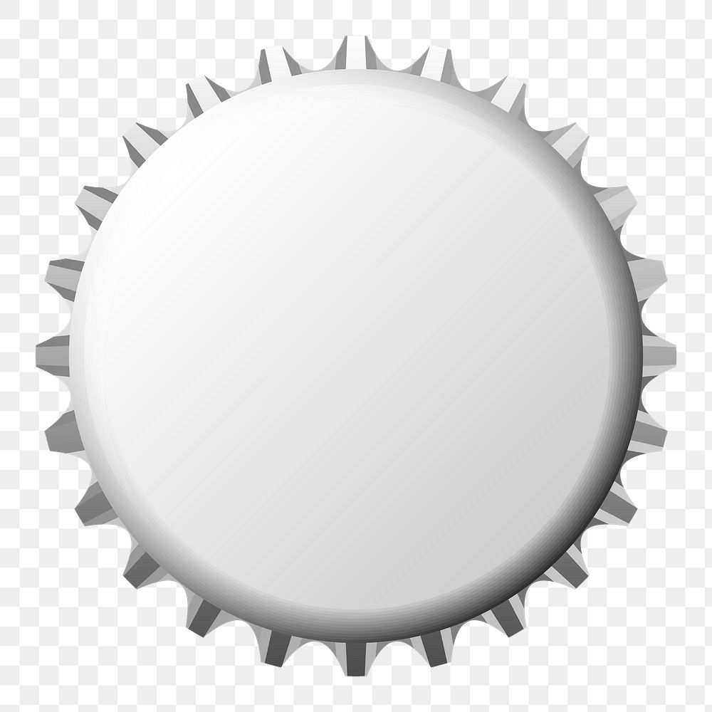 Bottle cap png illustration, transparent background. Free public domain CC0 image.