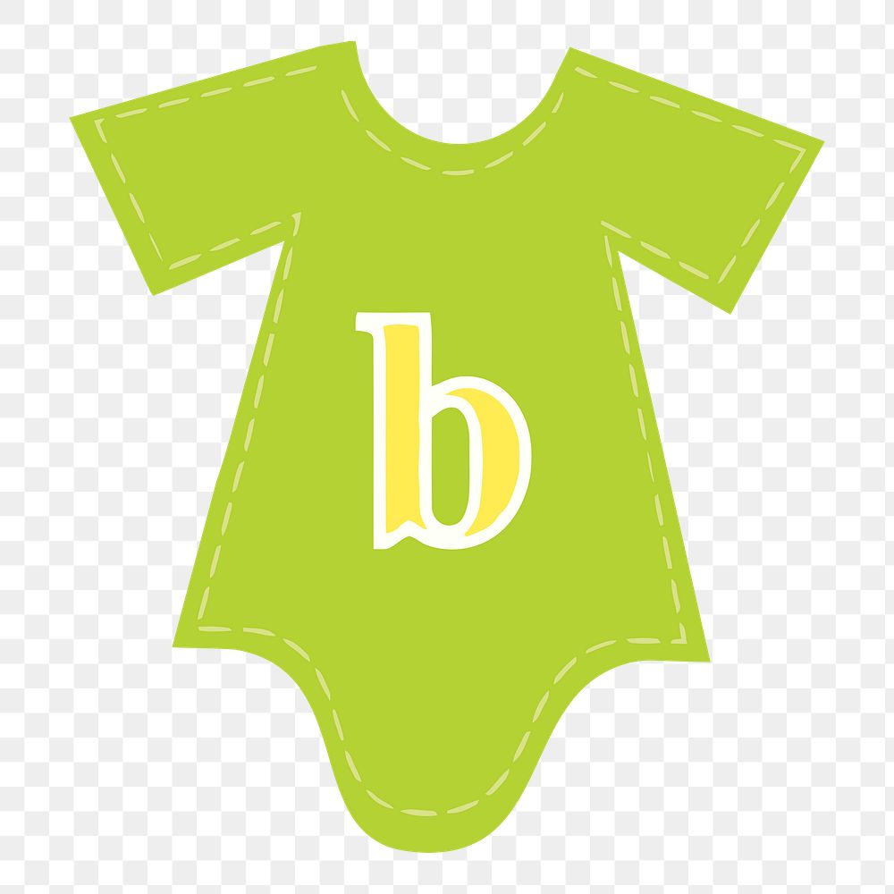 Baby onesie png illustration, transparent background. Free public domain CC0 image.