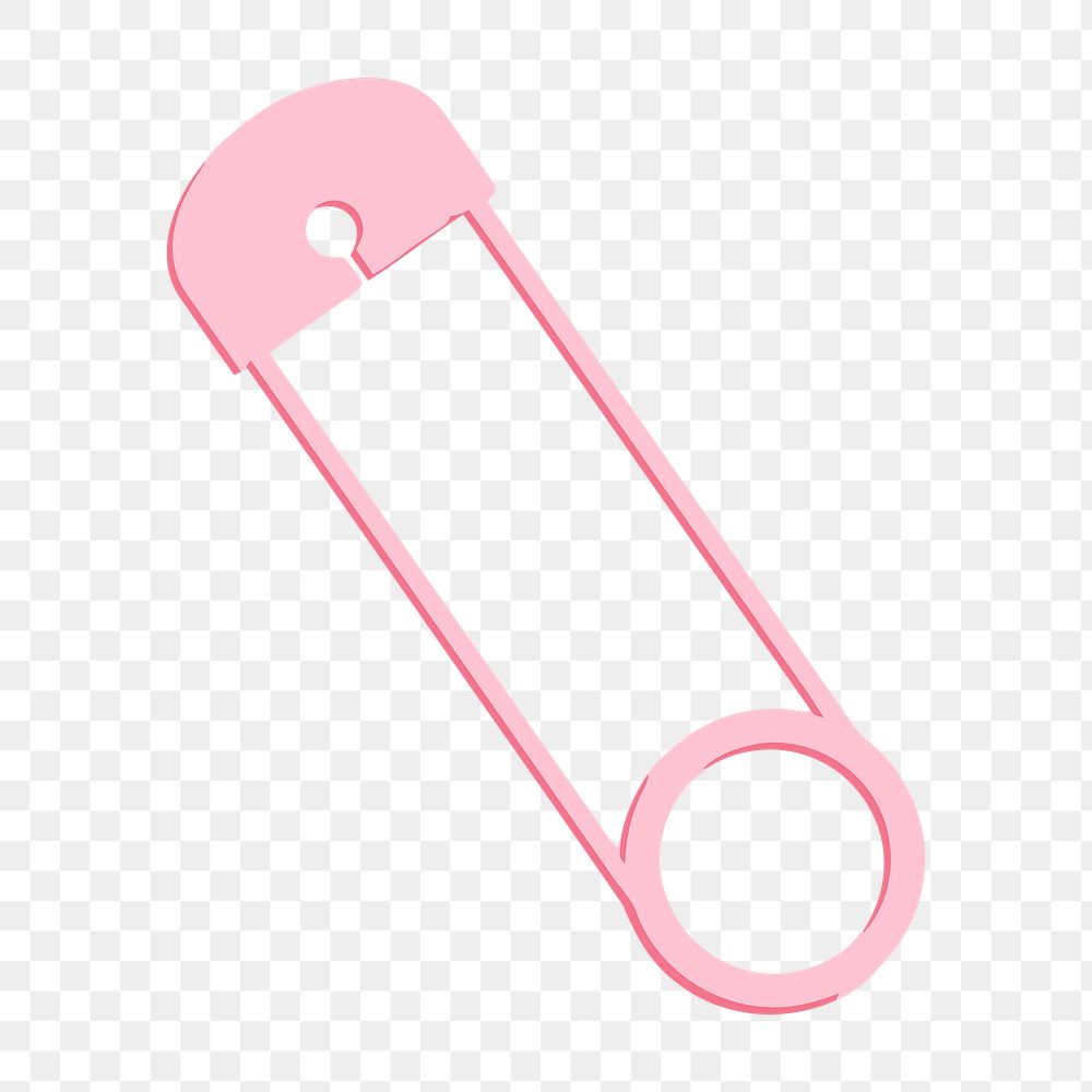 Safety pin png illustration, transparent background. Free public domain CC0 image.
