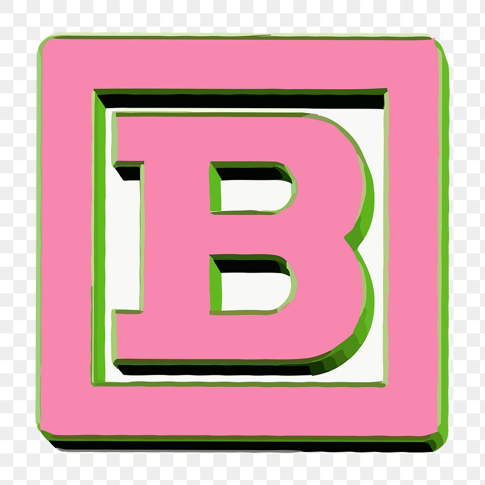 B alphabet png illustration, transparent background. Free public domain CC0 image.