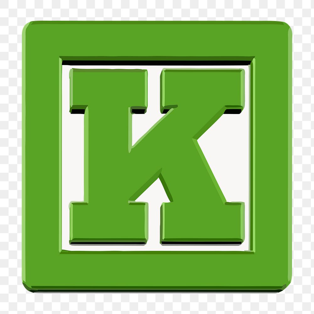 K alphabet png illustration, transparent background. Free public domain CC0 image.
