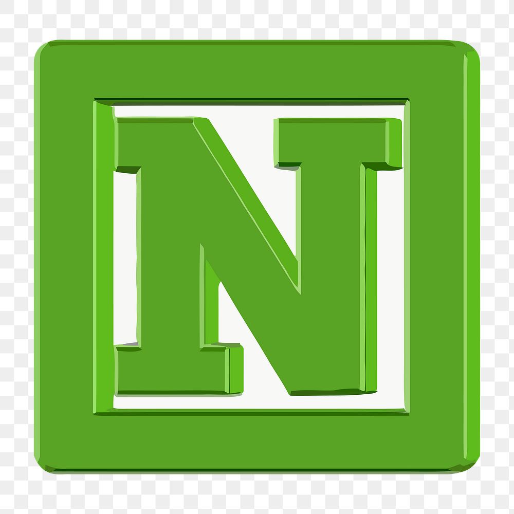 N alphabet png illustration, transparent background. Free public domain CC0 image.