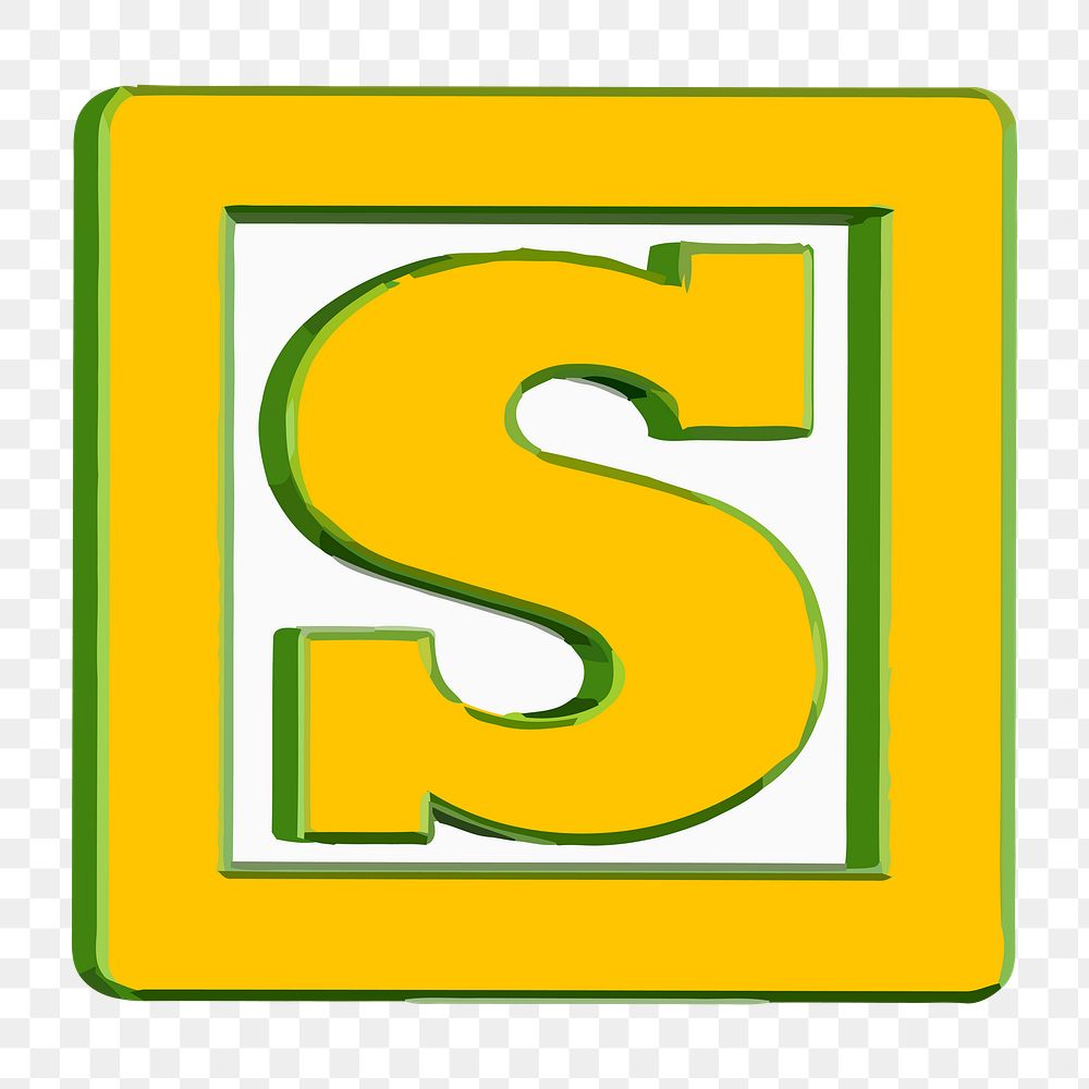 S alphabet png illustration, transparent background. Free public domain CC0 image.