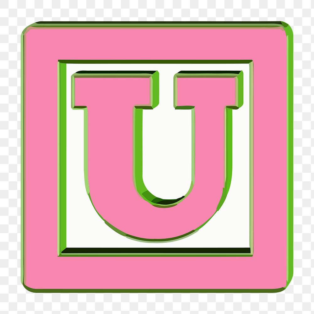 U alphabet png illustration, transparent background. Free public domain CC0 image.