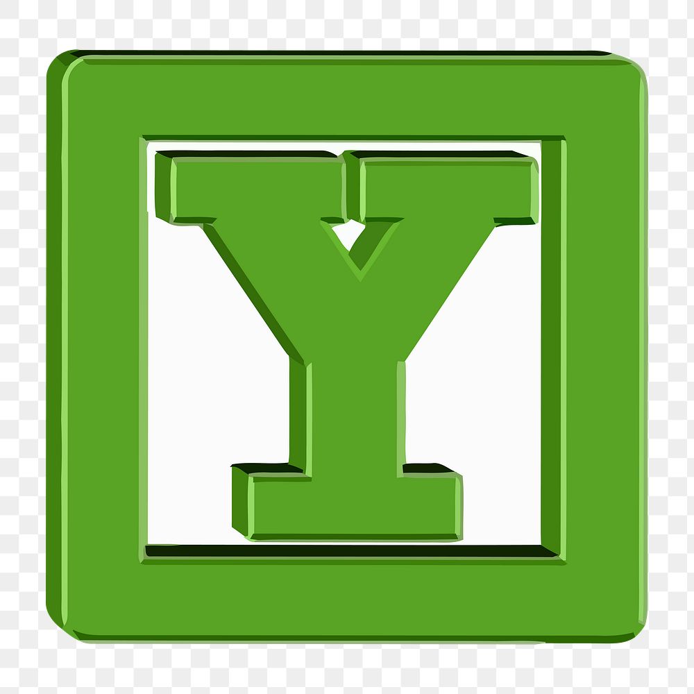 Y alphabet png illustration, transparent background. Free public domain CC0 image.