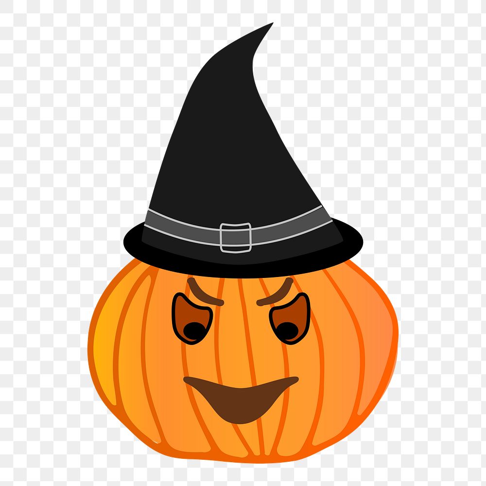 Halloween pumpkin png illustration, transparent background. Free public domain CC0 image.