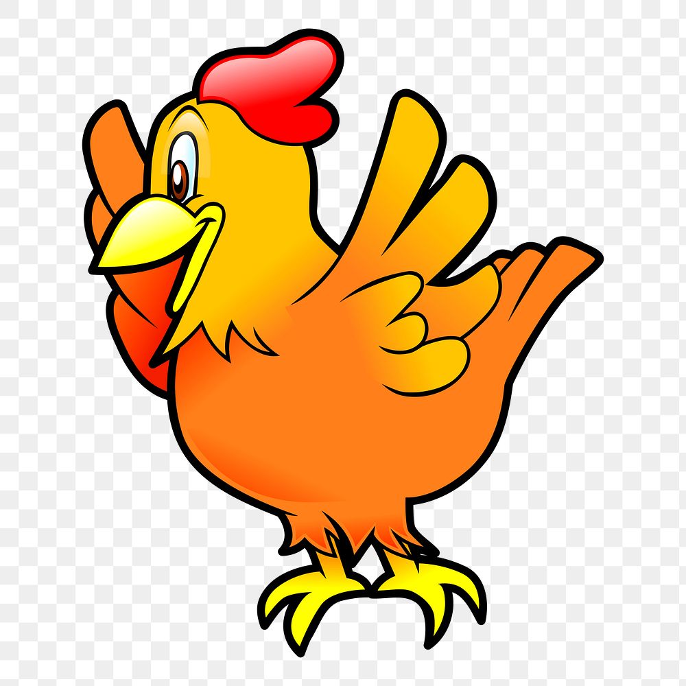 Hen png sticker, transparent background. Free public domain CC0 image.