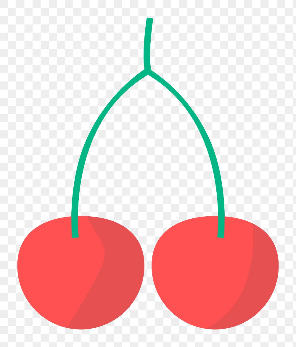 Cherries png illustration, transparent background. Free public domain CC0 image.