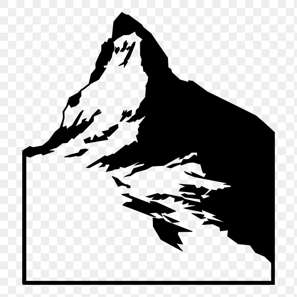 Mountain png illustration, transparent background. Free public domain CC0 image.